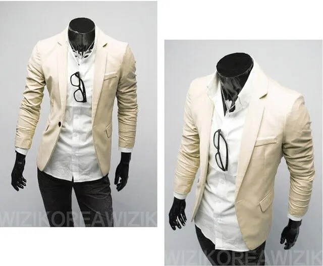 Terno Masculino Autumn New Men Casual Slim Fit Blazer Suits Jacket Fashion Style Mens Business Single Breasted Blazer Masculino