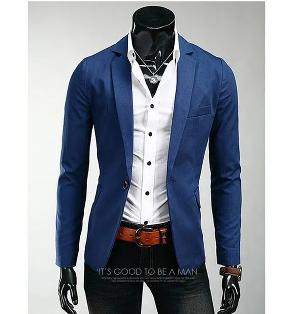Terno Masculino Autumn New Men Casual Slim Fit Blazer Suits Jacket Fashion Style Mens Business Single Breasted Blazer Masculino