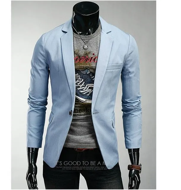Terno Masculino Autumn New Men Casual Slim Fit Blazer Suits Jacket Fashion Style Mens Business Single Breasted Blazer Masculino