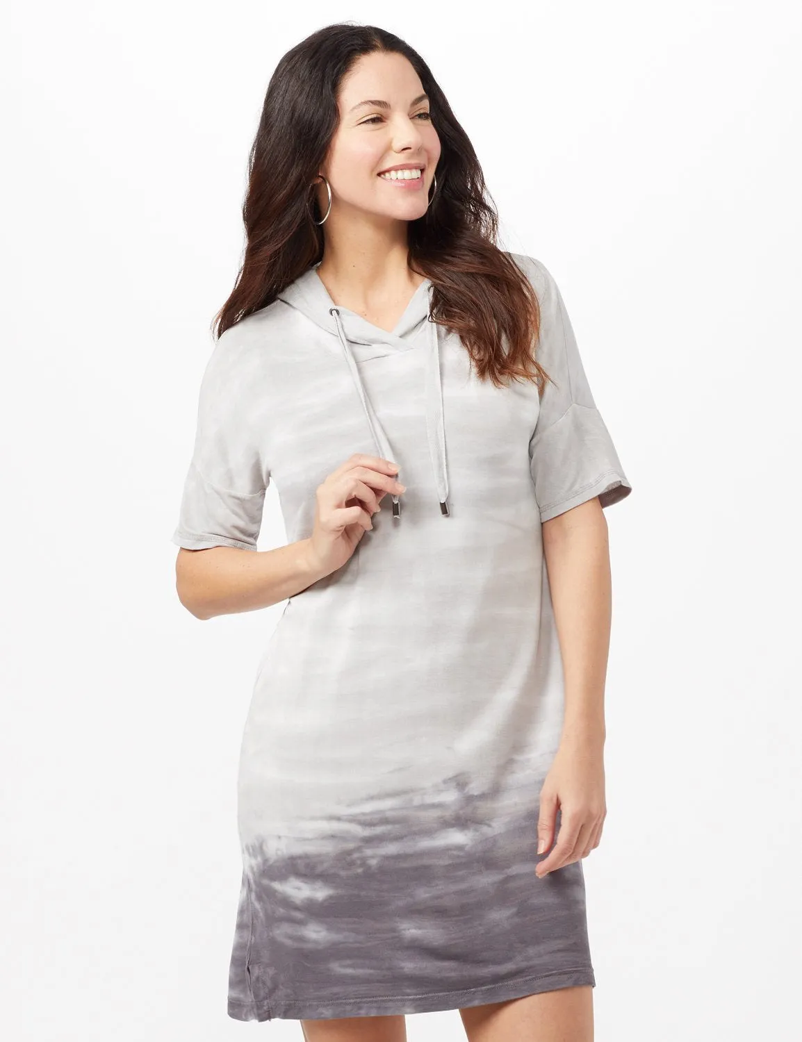 Tie Dye Hoodie Knit Dress