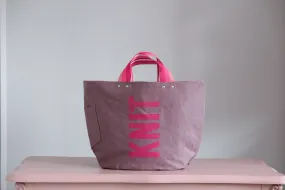 Tote Bag - Grape - printed pink